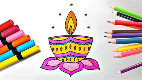 diye ki drawing|diwali drawing easy.